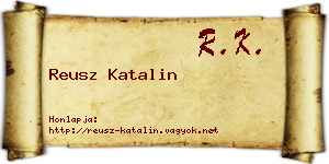 Reusz Katalin névjegykártya